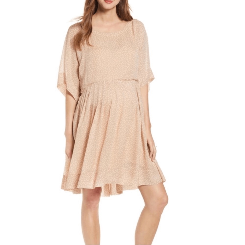 Hatch Maternity Lucia dress in blush daisy NWT